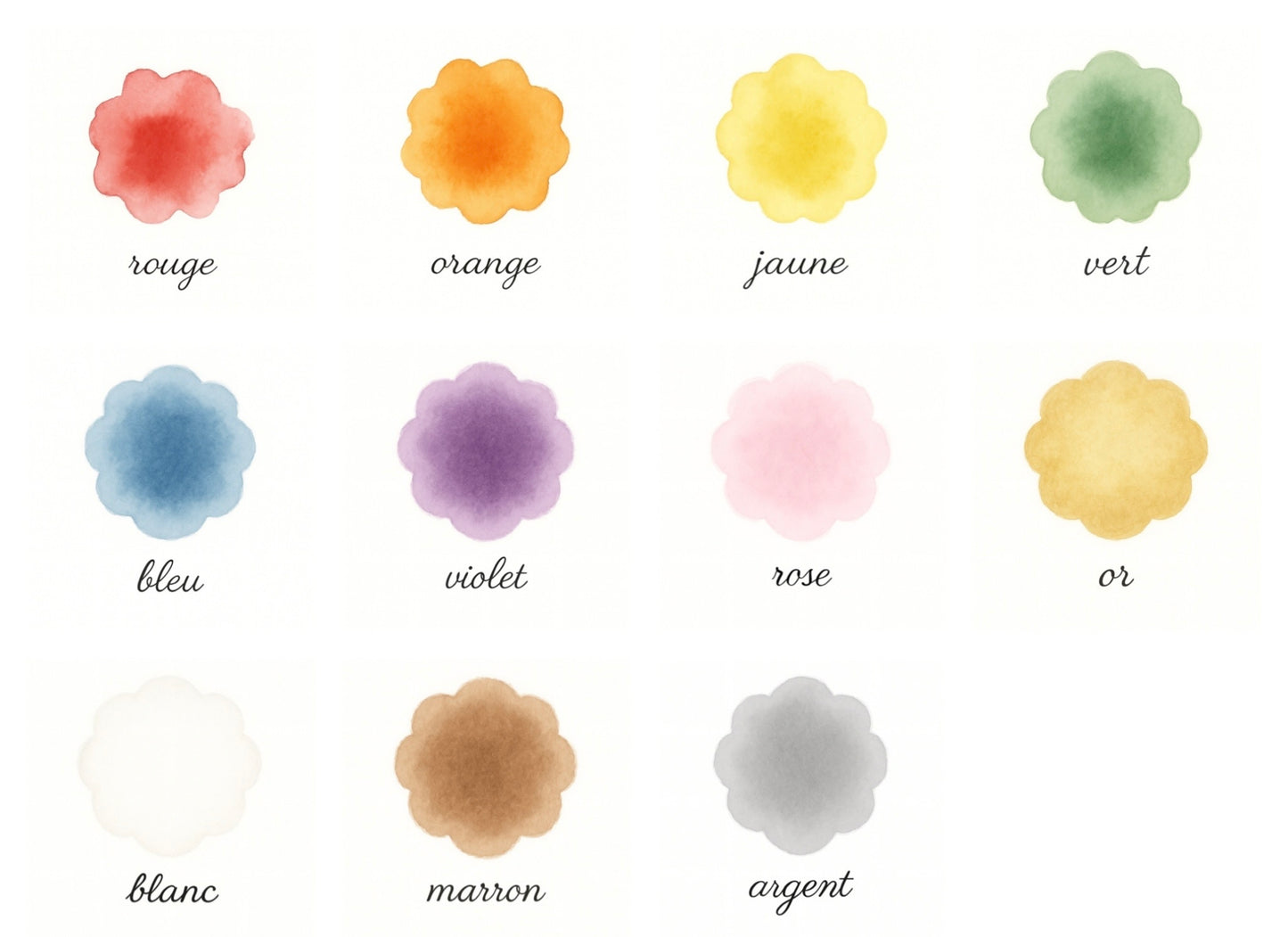 Pack 12 cartes « les couleurs »