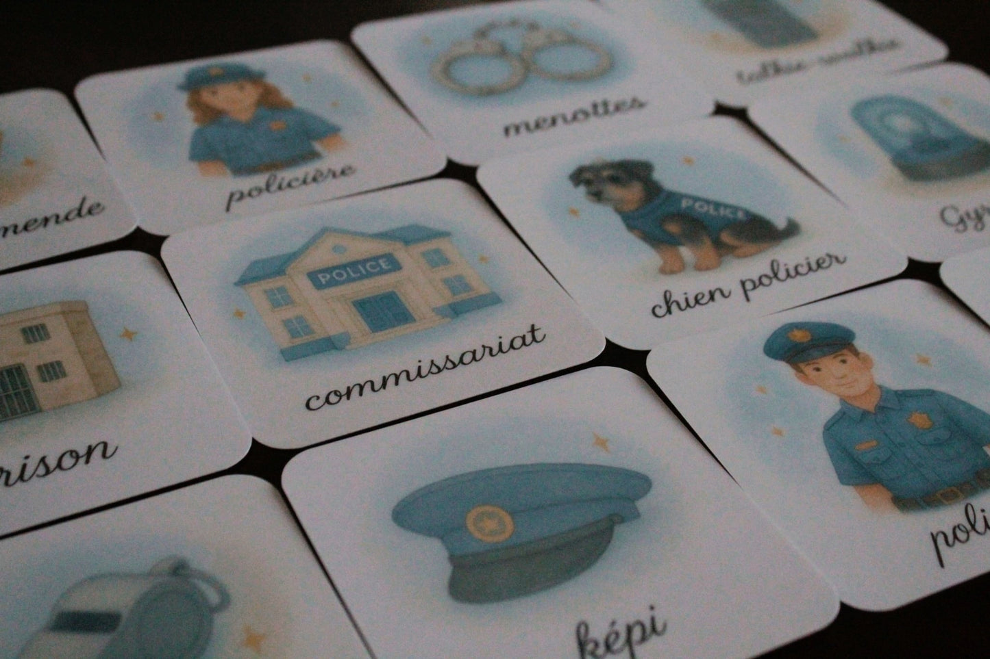 Pack 12 cartes « la police »