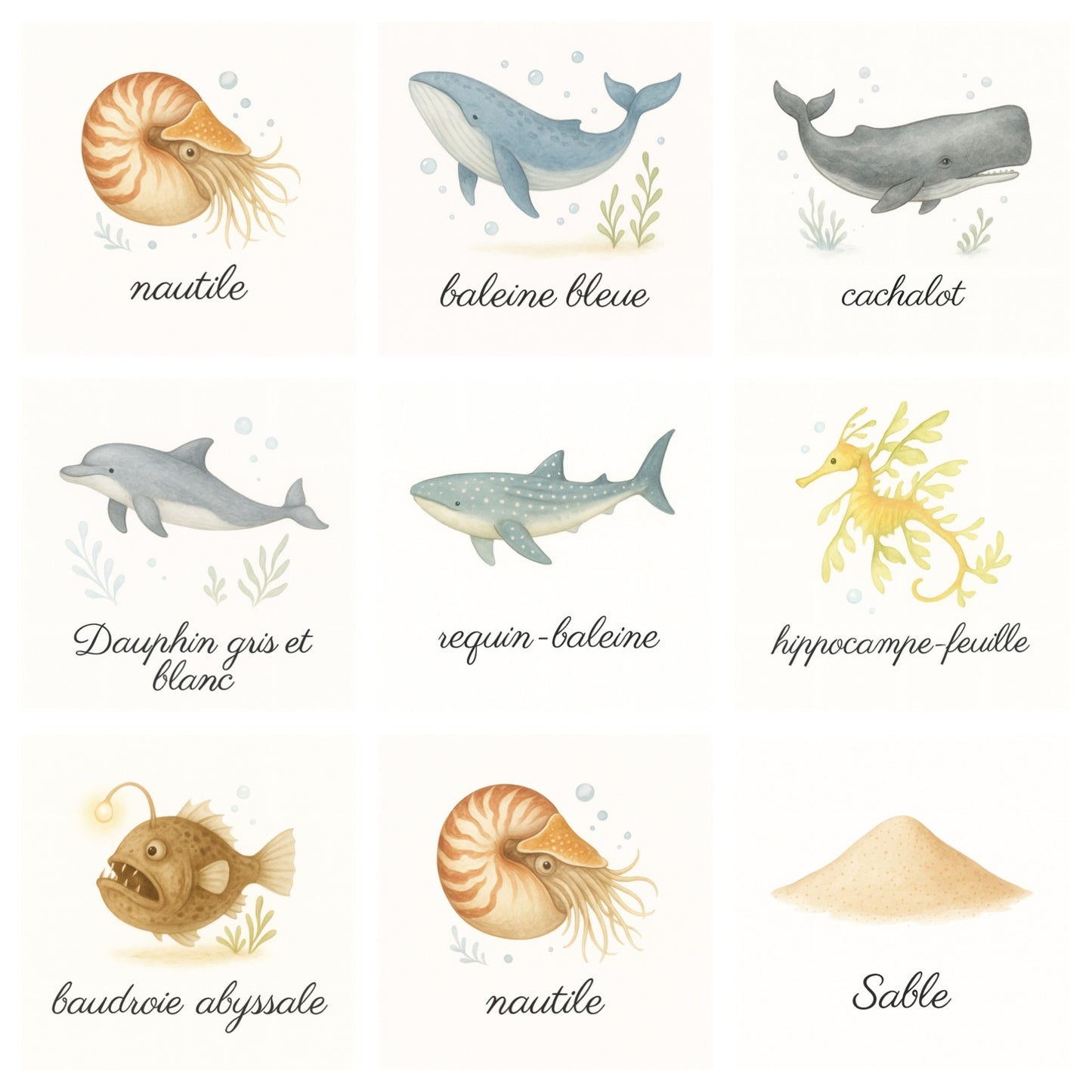 Pack 20 cartes « Les merveilles de l’océan »