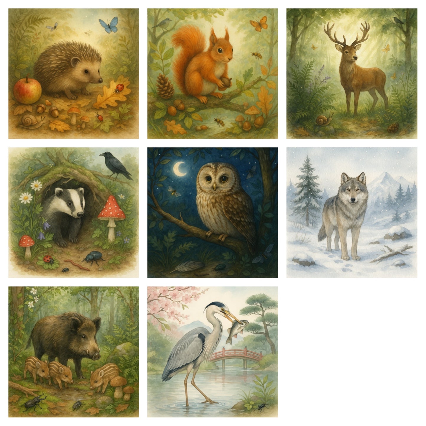 Pack 8 cartes « jeu d’observation »