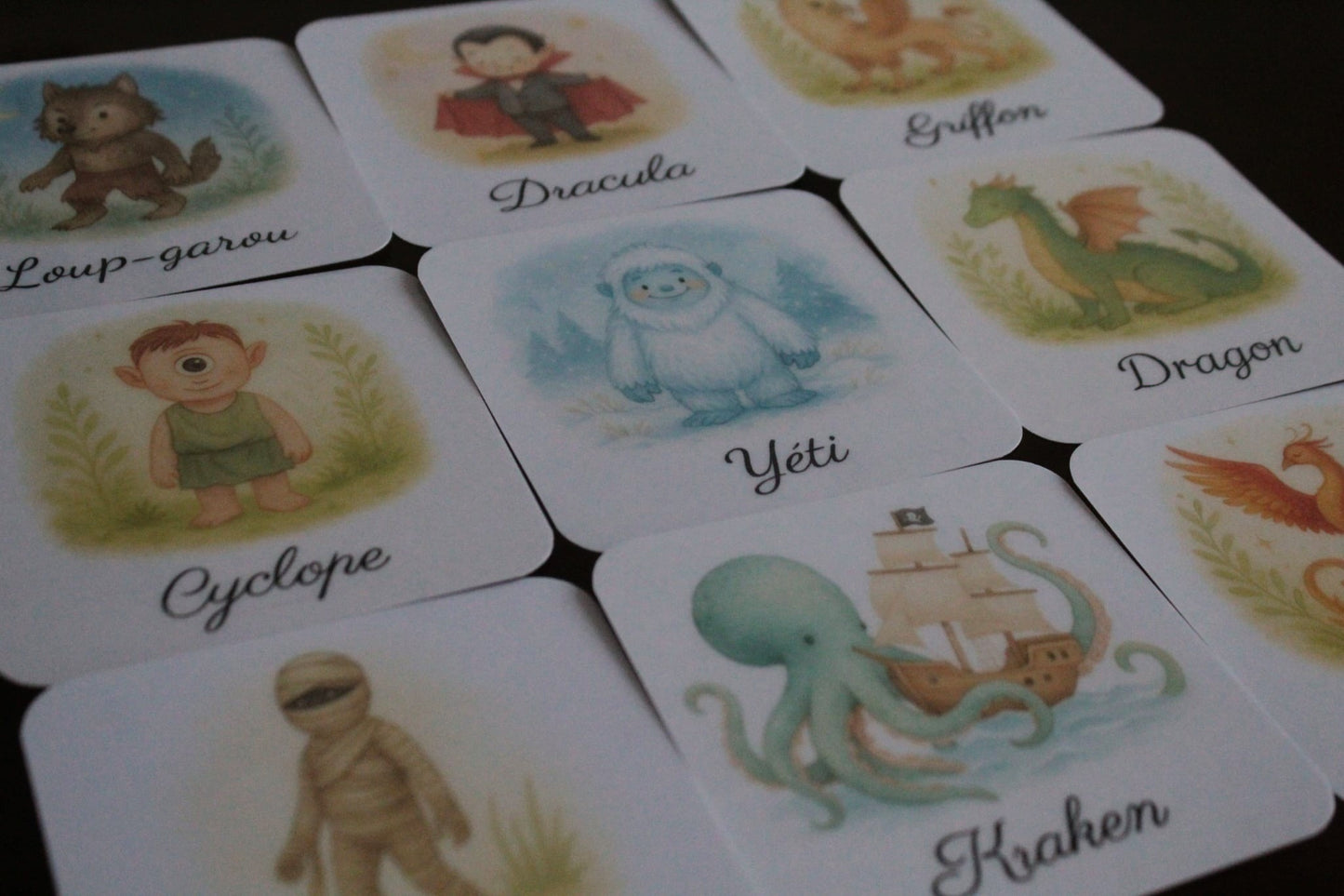 Pack de 12 cartes « les créatures fantastiques »