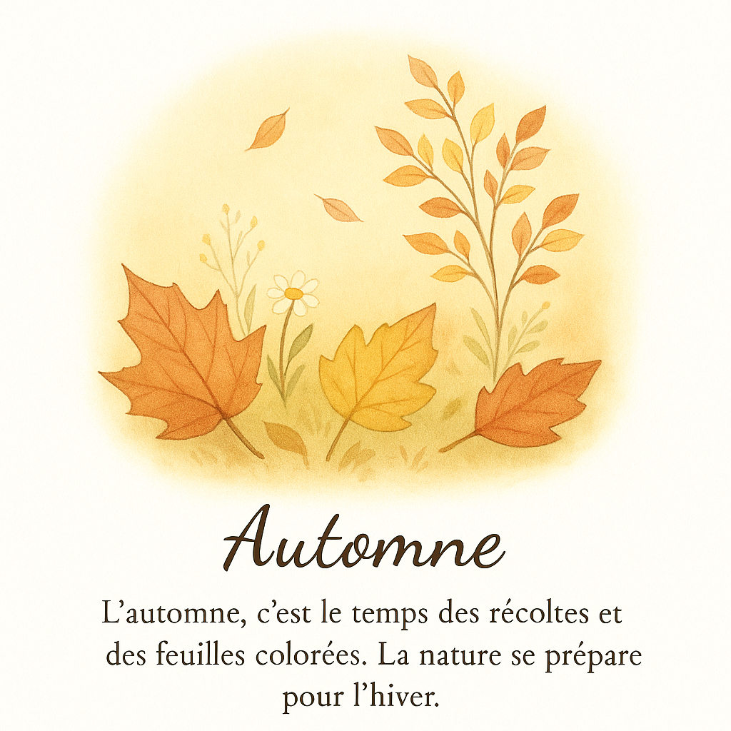 Pack de 8 cartes « les couleurs des saisons »