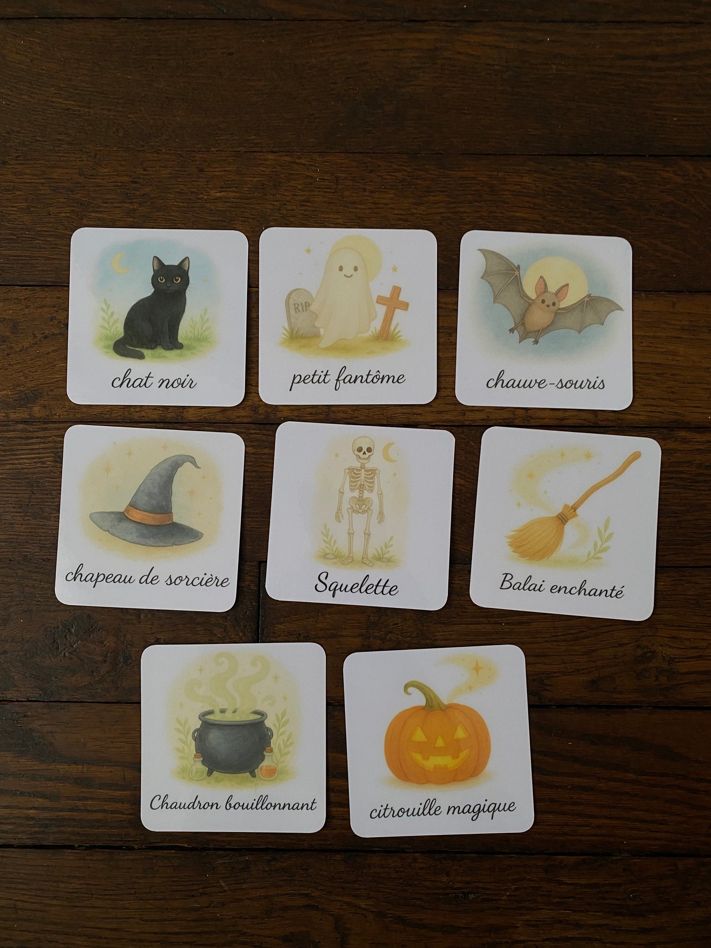 Pack de 8 cartes « les mystères d’Halloween »
