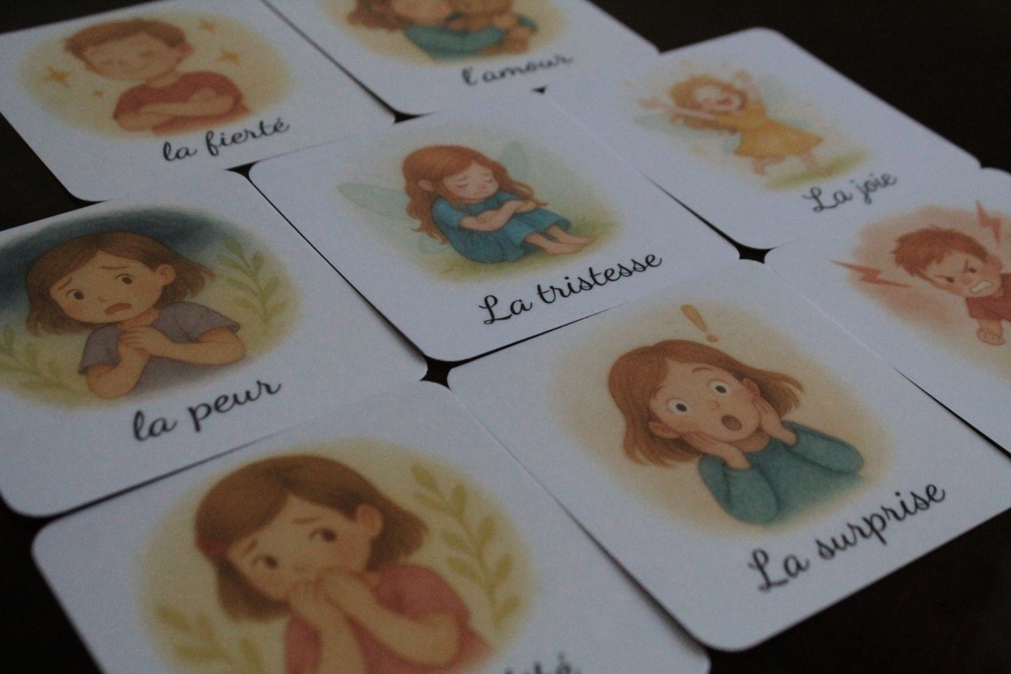 Pack 8 cartes « les émotions »